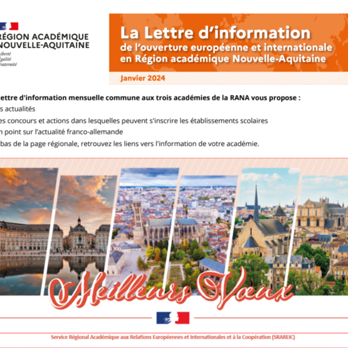 Lettre d’information de l’ouverture européenne et internationale en Région académique Nouvelle-Aquitaine