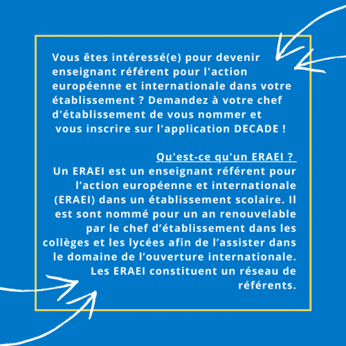 Recensement des référents pour l’action européenne et internationale dans les établissements scolaires