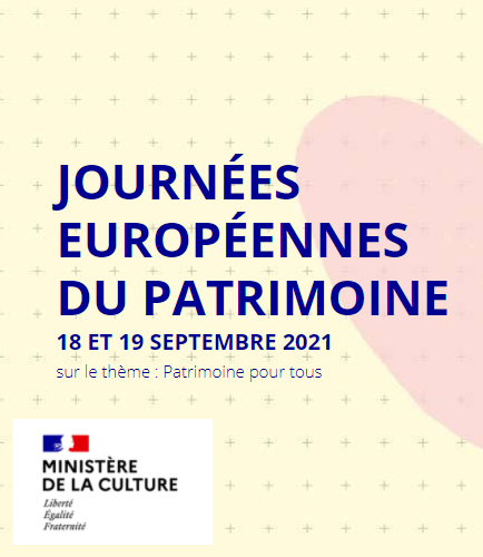 Journées du Patrimoine 18 et 19 sept 2021